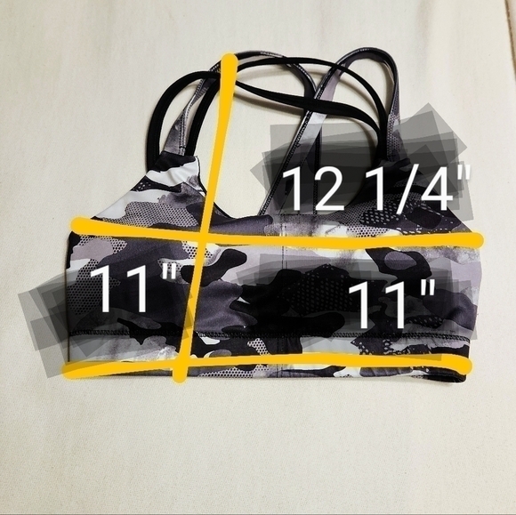 Champion C9 Camo Fitted Double Strap Sports Bra Black Grey X-Small - Picture 10 of 10